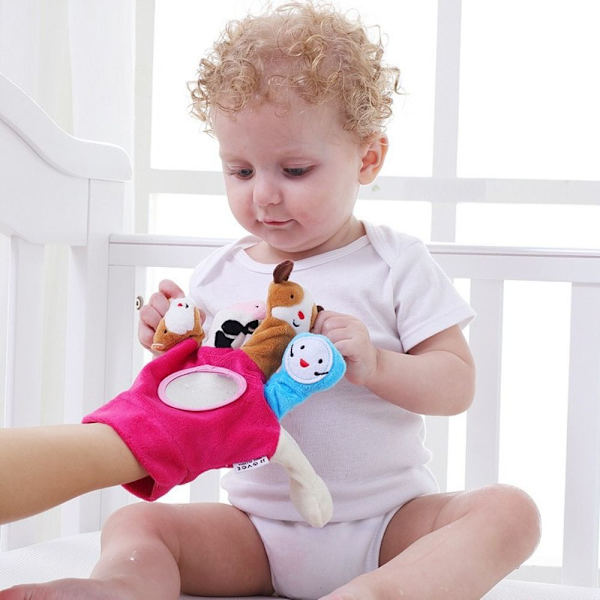 Baby Toddler Leksaker Djur Handdockor GRÖN green