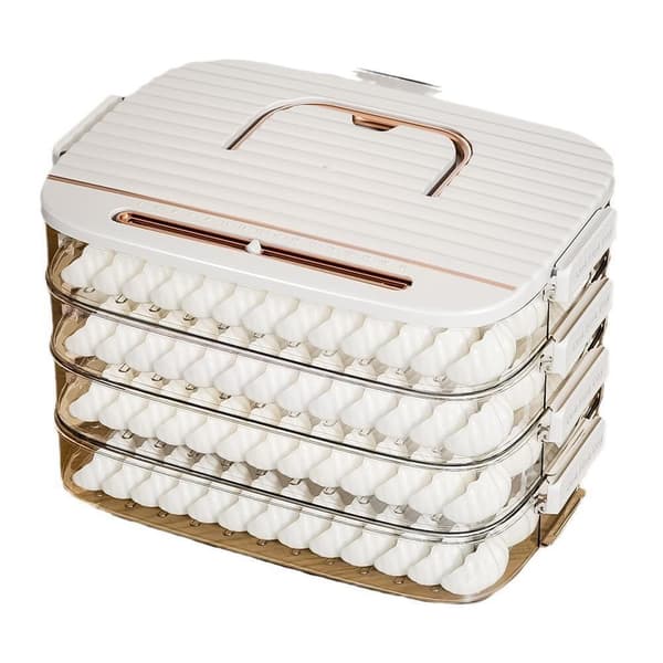 Dumpling Box Mat Forseglingsboks HVIT TO LAG TO LAG White Two Layers-Two Layers