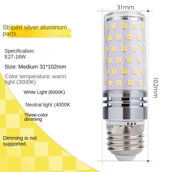 LED-lampa Ingen flimmerljus E14-16W E14-16W E14-16w