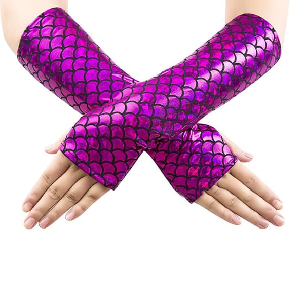Fingerless Handskar Arm Ärmar BLÅ blue