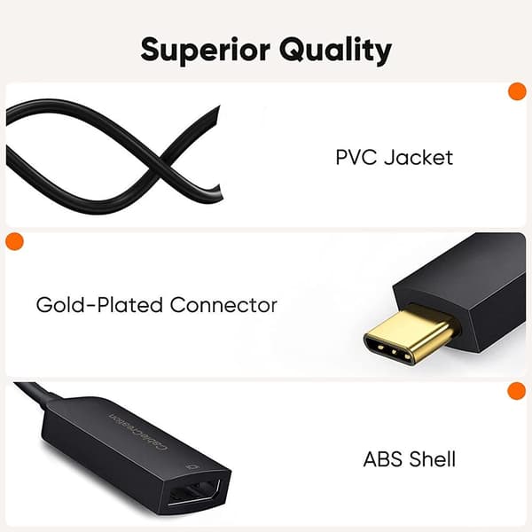Adapter USB C til DP1.4 kabelkonverter