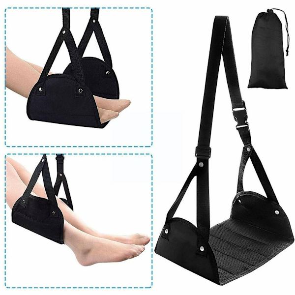 Jalkatuki Hammock Jalkaripustin MUSTA black