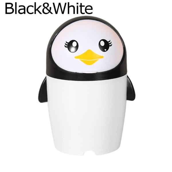 Desktop søppelbøtte Penguin søppelbøtte SVART&HVITT Black&White