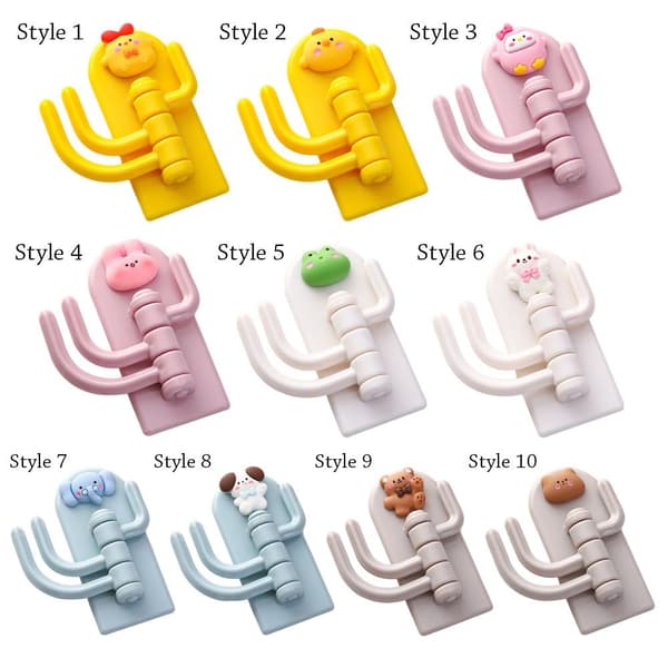4 kpl Pyöriviä koukkuja seinä-oviteline STYLE 2 STYLE 2 Style 2