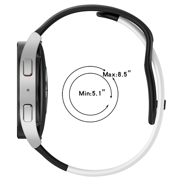 Urrem Smart Watch Rem 20MM SORT GRÅ SORT GRÅ 20mmBlack Grey