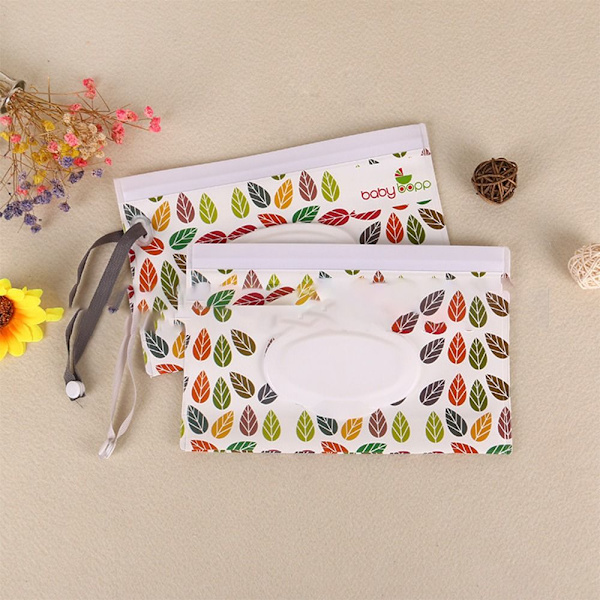 2 Stk Vådservietter Taske Rengøringsservietter Etui LEAF LEAF Leaf