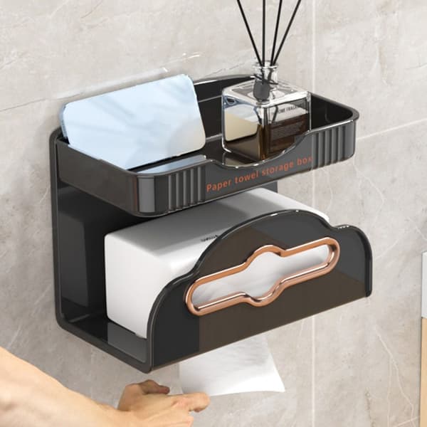 Toiletpapirholder Tissue Box SORT Black