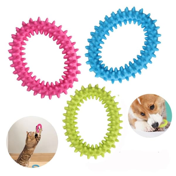 Chew Ring Toy Teething Pet PINK pink
