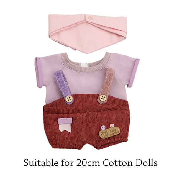 1 Sæt 20cm Dukketøj Dukke T-shirt Overalls GRØN Green
