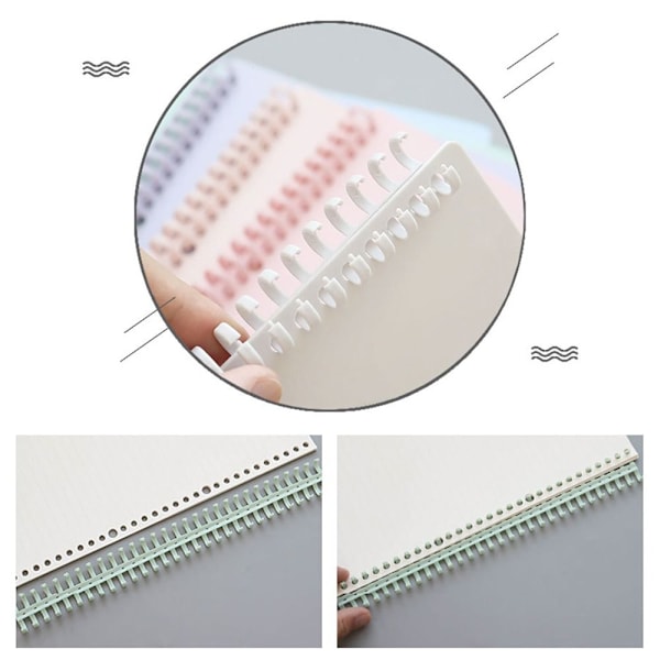 10 stk Notebook Binding Clip Løsbladsring 10 STK PINK 10 STK 10pcs pink