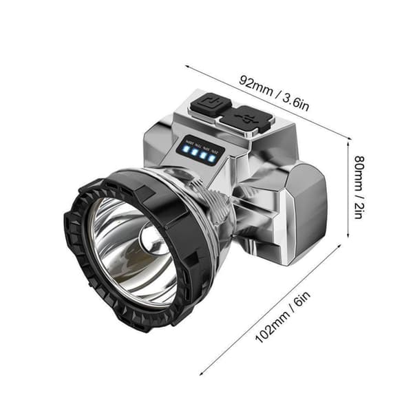 Lang rekkevidde hodelykt LED Spotlight HVIT LYS HVIT LYS white light