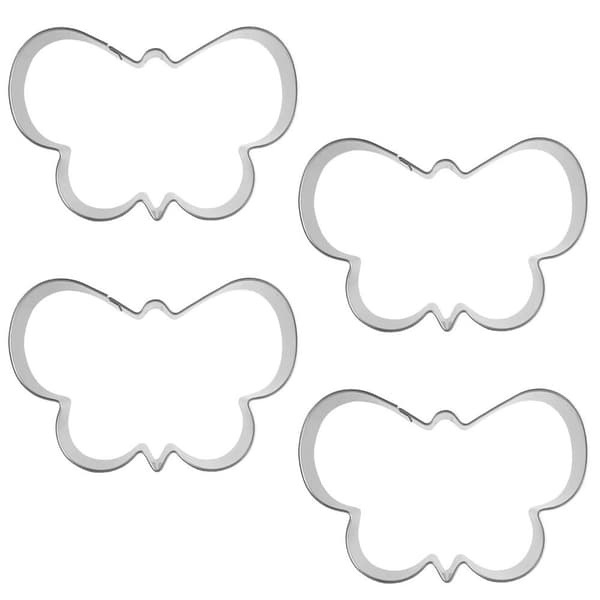 4 stk Butterfly Rustfritt Stål Kjeksform Sommerfuglkjeks 4 pcs