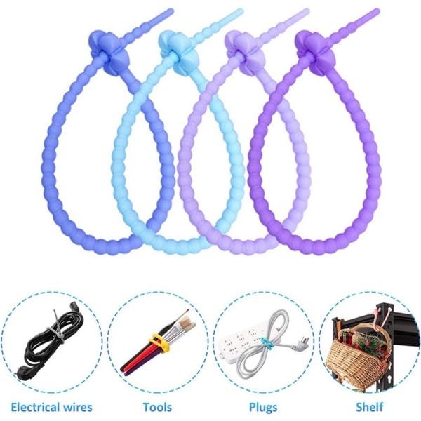 10 st buntband silikonrep FÄRG 7 FÄRG 7 Color 7