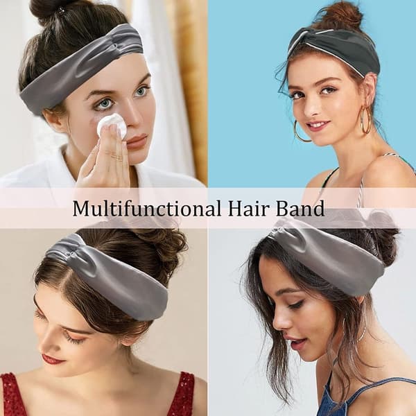 Twist Hårband för Makeup GRÅ grey