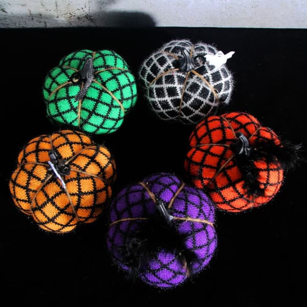Halloween Pumpkin Decorations Simulation Pumpkin Doll BLACK Black