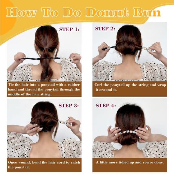 Hair Bun Maker Fransk hårbolle SHELL SHELL shell