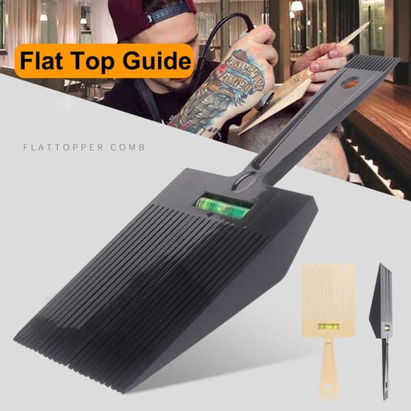 Flad Top Guide Kam Hårklipper Kam SORT black
