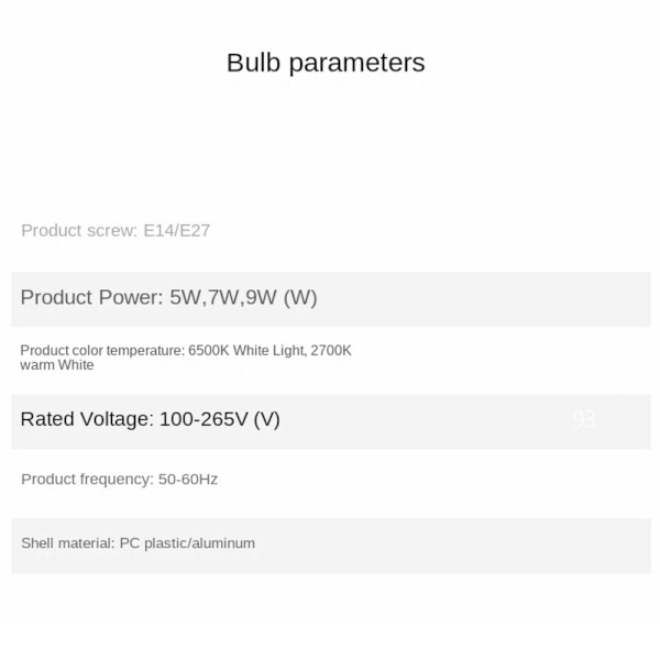 Led stearinlys Pærer Energisparelampe 9WPULLED TAIL PULLED TAIL 9WPulled tail