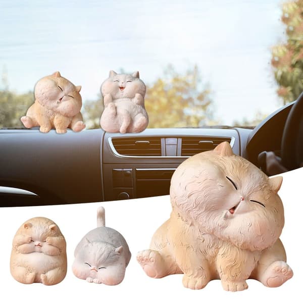 Resin Cat Statue Bobblehead Ornamenter 2 2 2