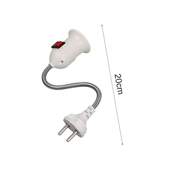 E27 Lampe Sokkel med Switch Lampe Pære Holder EU STIK EU STIK EU PLUG