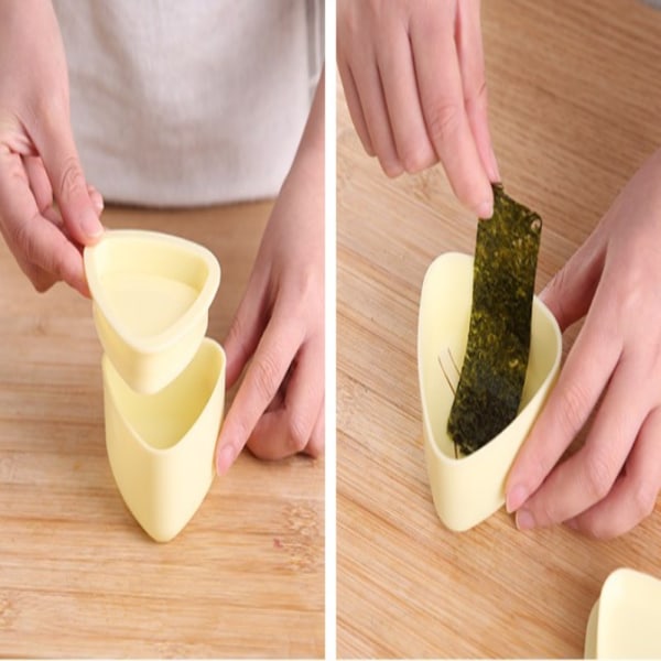 Gjør det selv Sushi Mold Onigiri Rice Ball Mat Press Trekantet Sushi