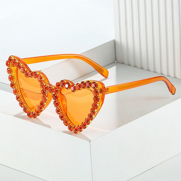 Sydän Aurinkolasit Diamond aurinkolasit ORANSSIT Orange