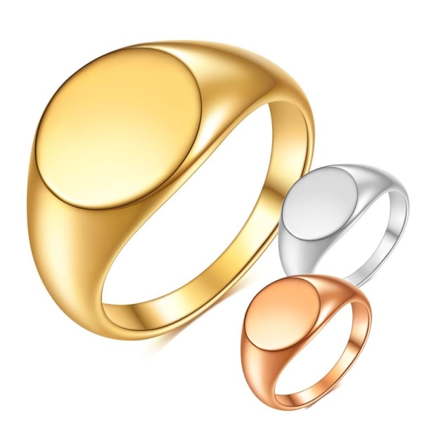 Kvinder Signetring Oval Bredde Ring SØLV STØRRELSE 8 silver Size 8