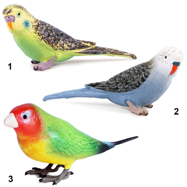 Miniatyr papegøyefigurer Naturtro fuglemodell 1-2 STK 1-2 STK 1-2PCS