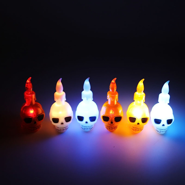 Halloween kranie lys Elektronisk Lampe HVID white