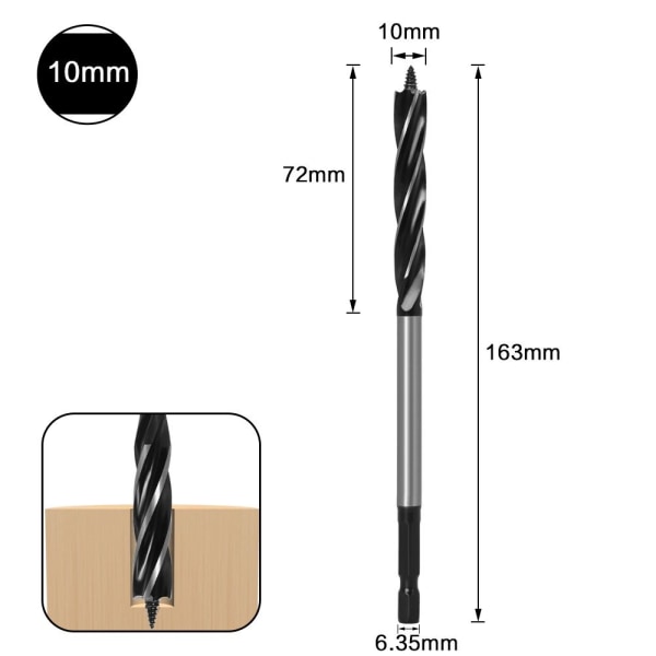 Twist Drill Bits Auger Borr 10MM 10mm