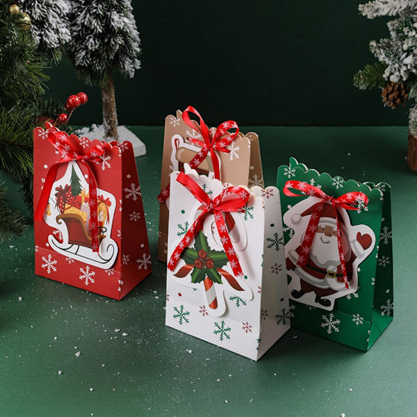Julpapperspresentpåsar Julklappsförpackningar VIT white