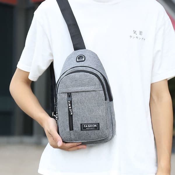 1 Stk Brysttaske Messenger Bag BLÅ-UDEN USB BLÅ-UDDEN USB blue-without USB