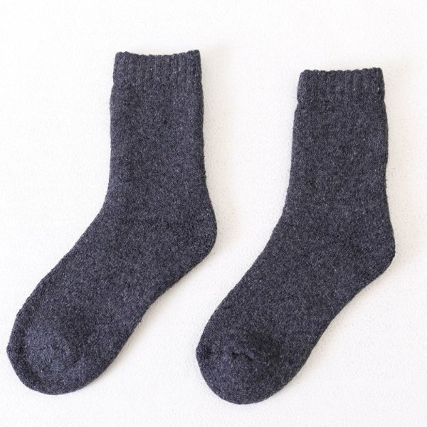 Termiske lange sokker Cashmere Wool Sokker MØRKE GRÅ dark grey