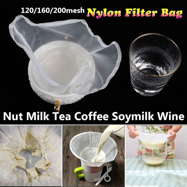 Nylon Filterpåse Mutter Mjölkpåse Kaffefilter M 120MESH M