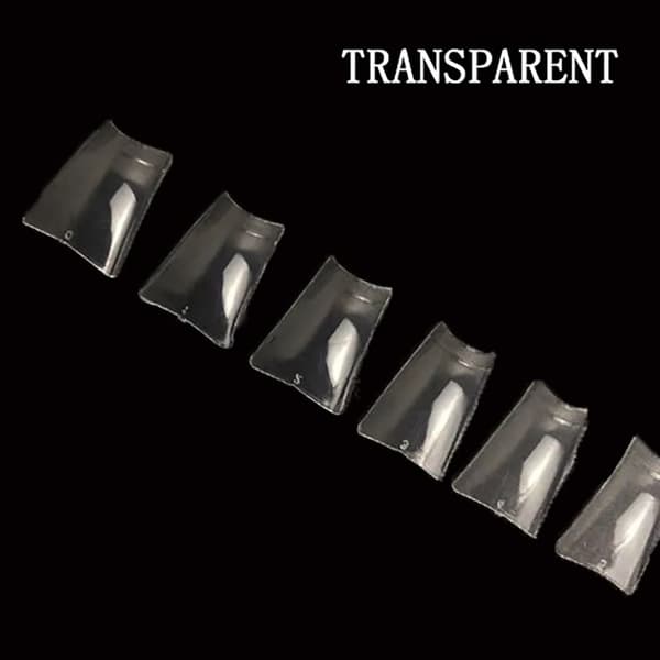 500st Nail Dual Form False Nail Tips TRANSPARANT TRANSPARENT
