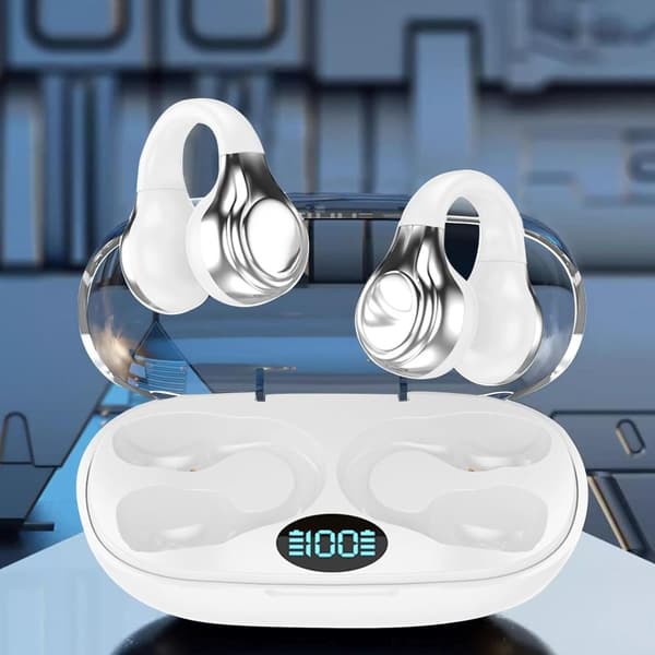 Bluetooth Hodetelefon Bone Conduction Hodetelefon HVIT white