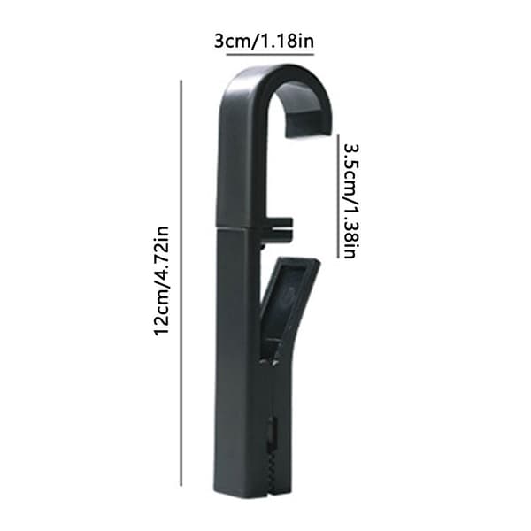 4 STK Multifunktionel Clip Multi-Purpose kroge SORT black