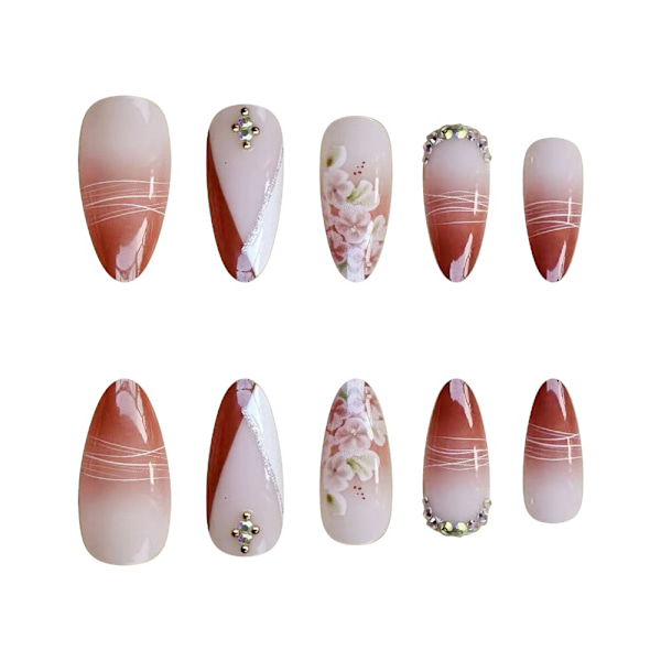 Almond Fake Nails Tekokynnet XR-03 XR-03 XR-03