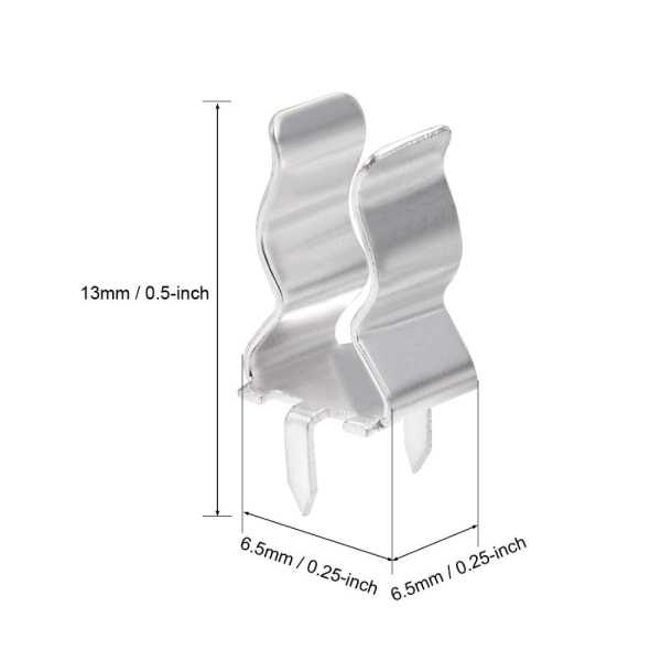 20st keramiskt glasrör Säkringshållare PC Board Säkringsklämmor Glas
