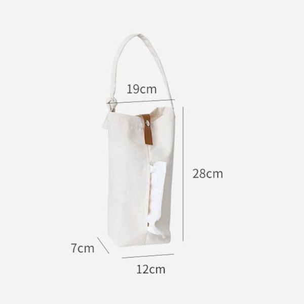 Lerret Tissue Box Serviettholder GRÅ grey