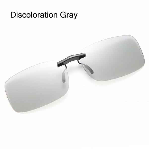 Magnetiske Clip-On polariserede solbriller Flip Up solbriller Discoloration Gray
