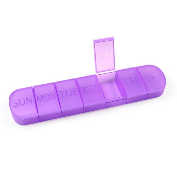 7Days Pill Box Weekly Medicin Container LILA Purple