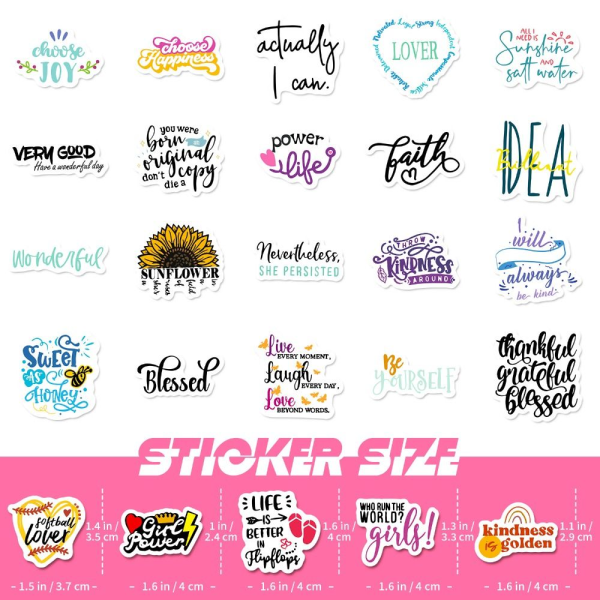 Citat Stickers Motivational Stickers Stickers Dekaler