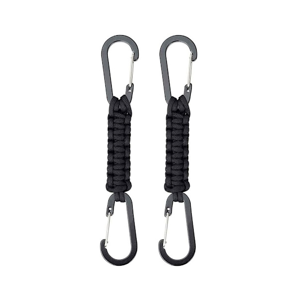 2kpl Paracord-avaimenperäkoukku D-rengaskarabiinikiinnikkeet