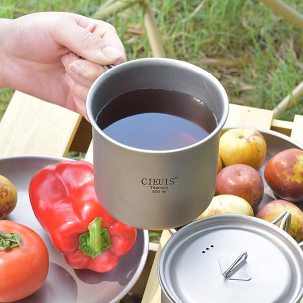 420ML Titanium Cup Picknick Water Cup drickskopp