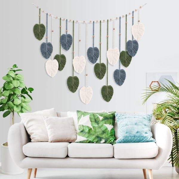 1 st Macrame Vägghängande Väggdekor för Sovrum Macrame Vägg Green 1 Pcs-1 Pcs