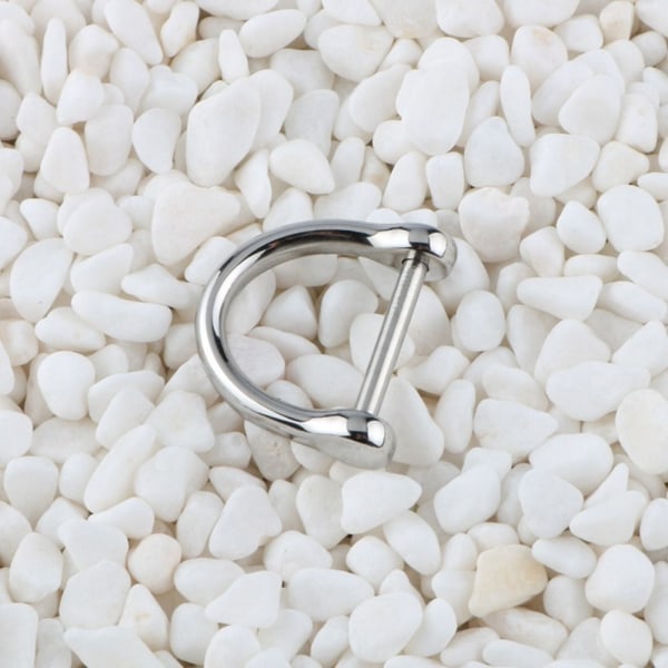 Solid karabinkrok D buestifter 21MMSHINY OVERFLATE BLANKENDE OVERFLATE 21mmShiny Surface