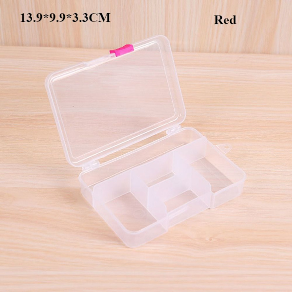 Förvaringslåda Smycken Pärlor Behållare RÖD 13,9X9,9X3,3CM Red 13.9x9.9x3.3CM
