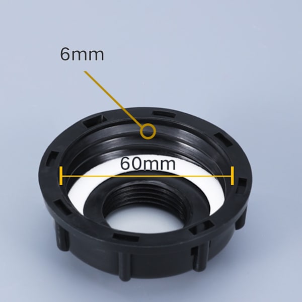2STK IBC Tankbeslag Gjenget hette SORT 18MM black 18mm