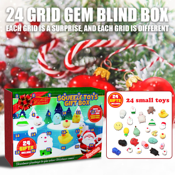 Dowmoo Christmas Gift Box 24 Grid Countdown Blind Box